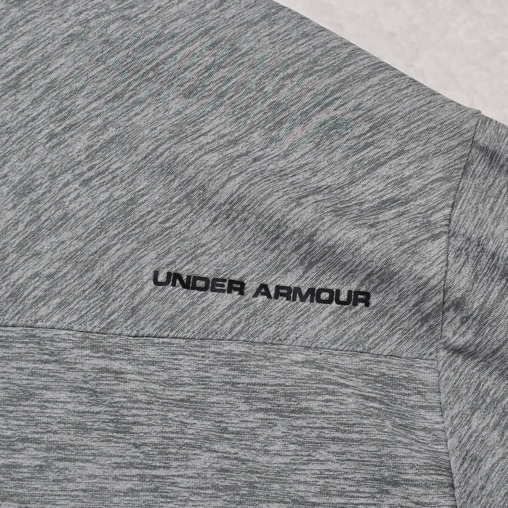Under Armour Golf Polo Shirt Men's 2XL Loose Gray Short Sleeve Heatgear Tech - Picture 13 of 16